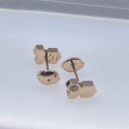 [Elowen Jewels]BEE LOVE PINK GOLD DIAMOND EARRINGS