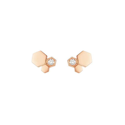 [Elowen Jewels]BEE LOVE PINK GOLD DIAMOND EARRINGS
