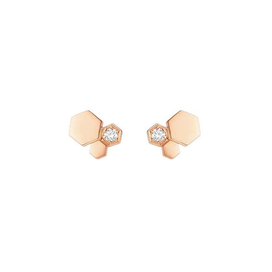 [Elowen Jewels]BEE LOVE PINK GOLD DIAMOND EARRINGS