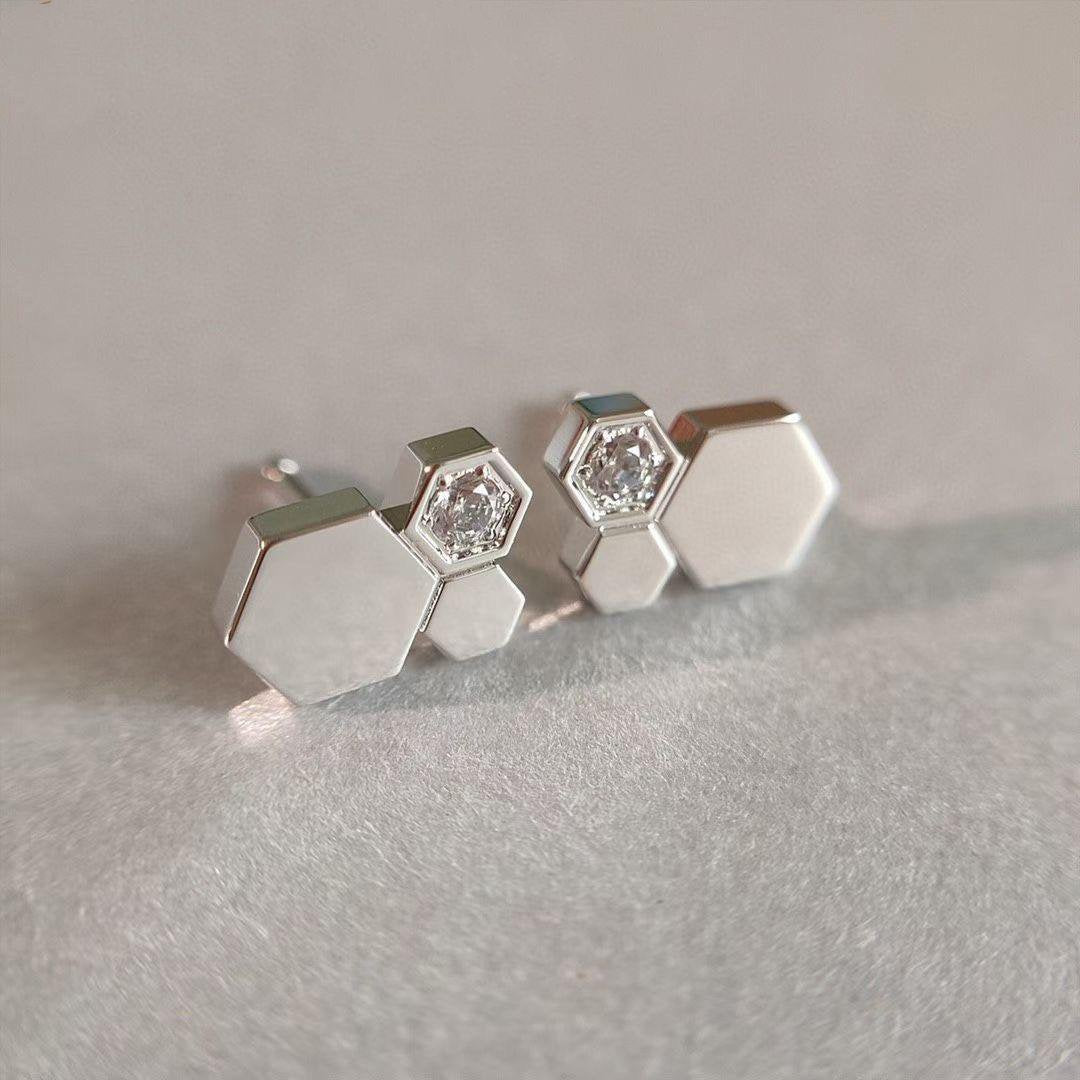 [Elowen Jewels]BEE LOVE SILVER DIAMOND EARRINGS