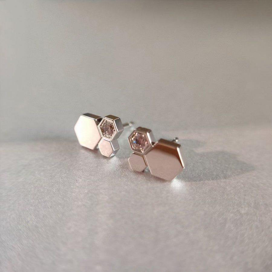 [Elowen Jewels]BEE LOVE SILVER DIAMOND EARRINGS