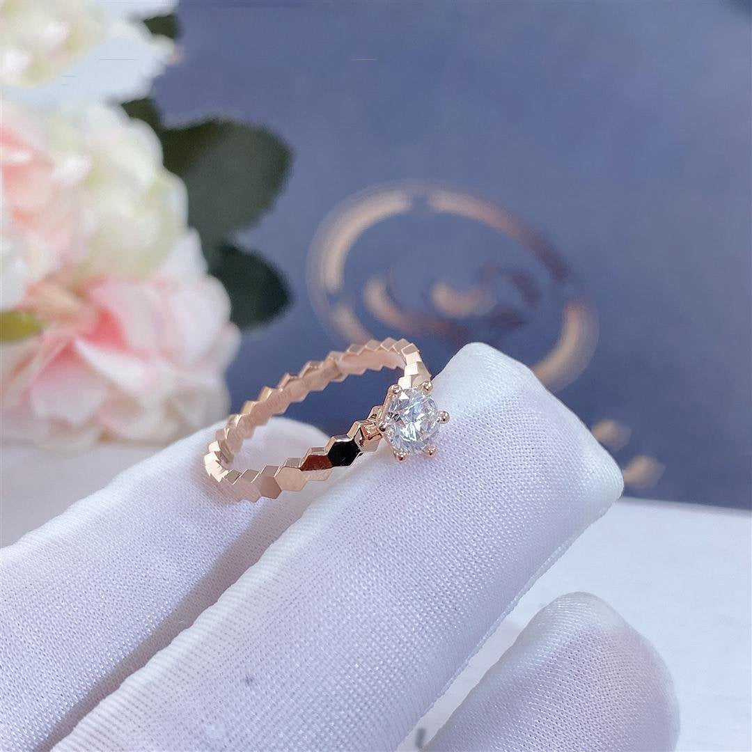 [Elowen Jewels]BEE LOVE RING PINK GOLD 1 DIAMOND