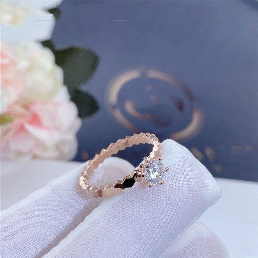 [Elowen Jewels]BEE LOVE RING PINK GOLD 1 DIAMOND