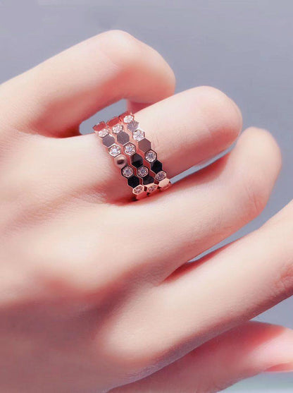 [Elowen Jewels]BEE LOVE RING PINK GOLD DIAMOND