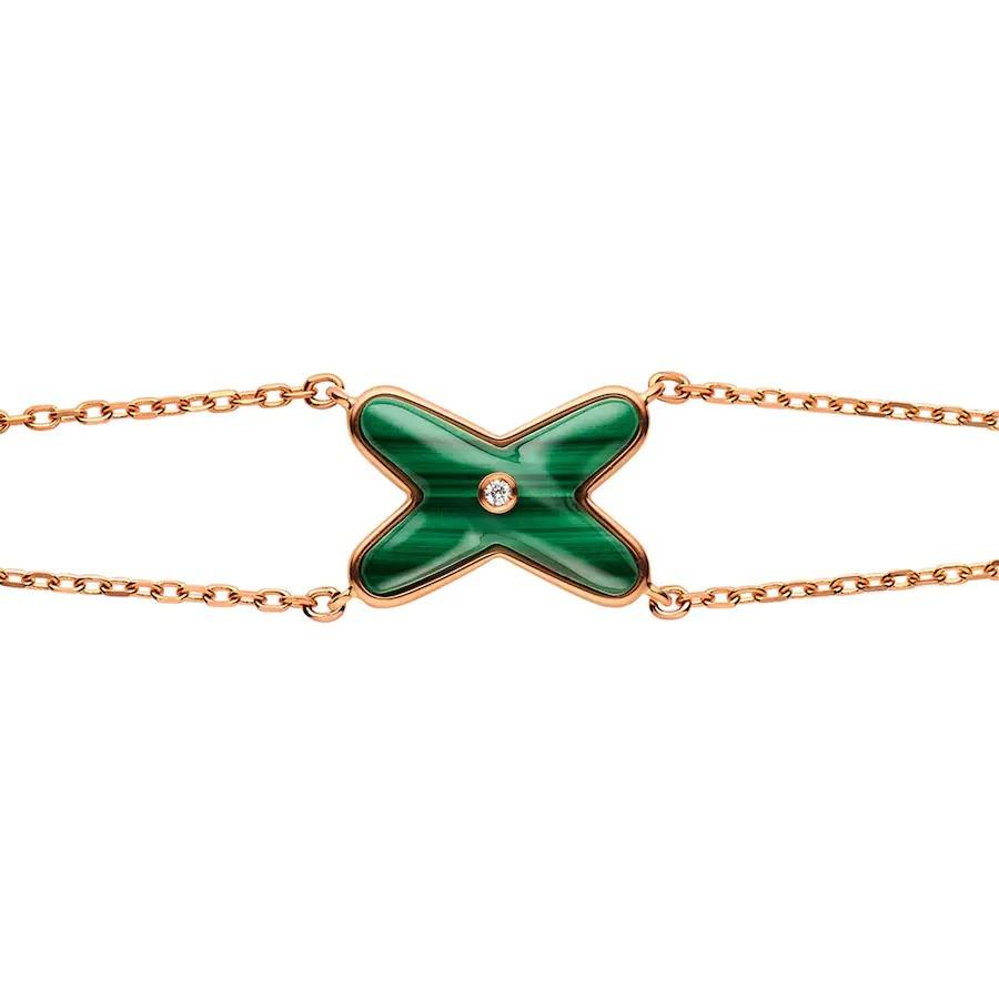 [Elowen Jewels]JEUX BRACELET MALACHITE PINK GOLD 1 DIAMOND