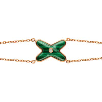 [Elowen Jewel]JEUX BRACELET MALACHITE PINK GOLD 1 DIAMOND