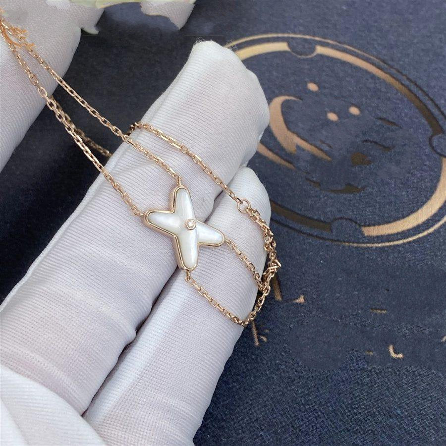 [Elowen Jewels]JEUX BRACELET WHITE MOP PINK GOLD 1 DIAMOND
