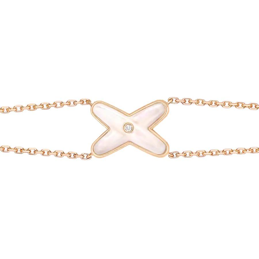 [Elowen Jewels]JEUX BRACELET WHITE MOP PINK GOLD 1 DIAMOND