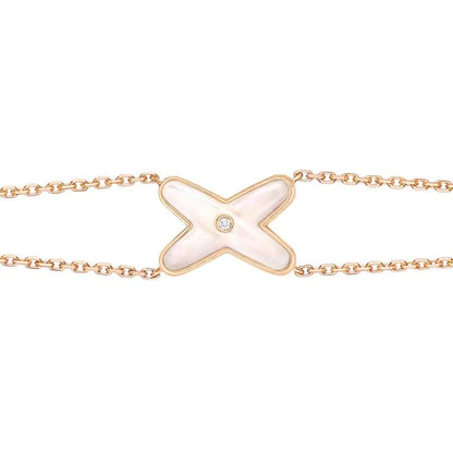 [Elowen Jewels]JEUX BRACELET WHITE MOP PINK GOLD 1 DIAMOND