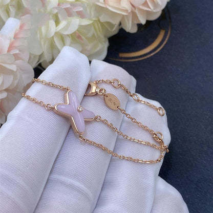[Elowen Jewels]JEUX BRACELET PINK MOP PINK GOLD 1 DIAMOND