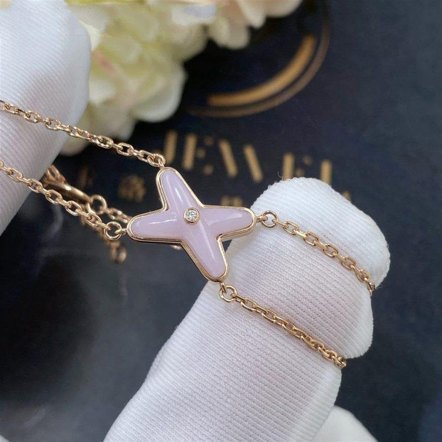 [Elowen Jewels]JEUX BRACELET PINK MOP PINK GOLD 1 DIAMOND