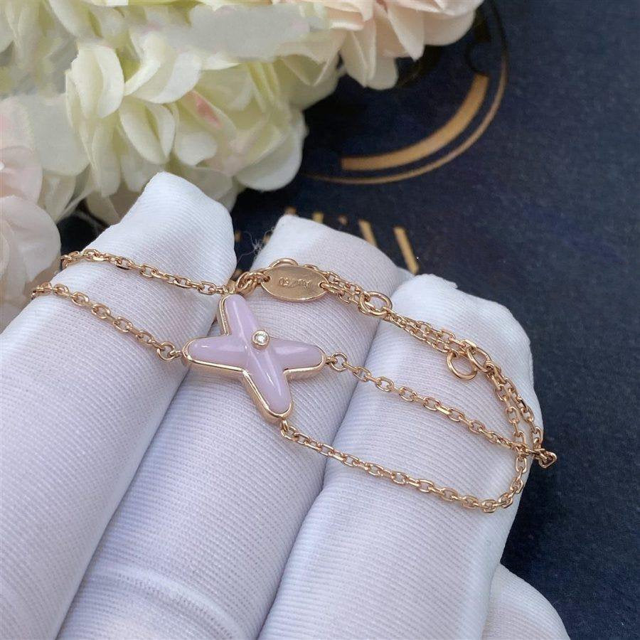 [Elowen Jewels]JEUX BRACELET PINK MOP PINK GOLD 1 DIAMOND