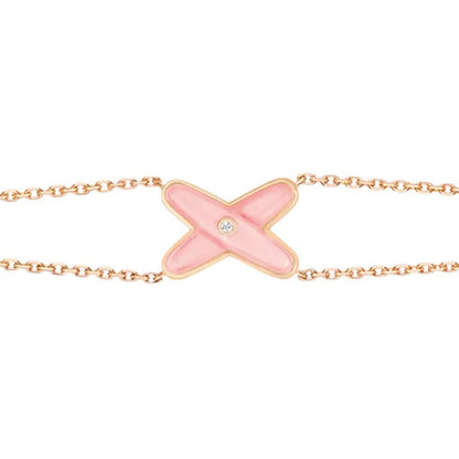 [Elowen Jewels]JEUX BRACELET PINK MOP PINK GOLD 1 DIAMOND