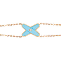 [Elowen Jewel]JEUX BRACELET TURQUOISE PINK GOLD 1 DIAMOND