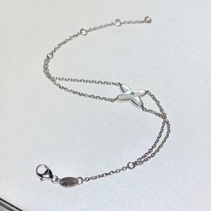 [Elowen Jewels]JEUX BRACELET WHITE MOP SILVER 1 DIAMOND