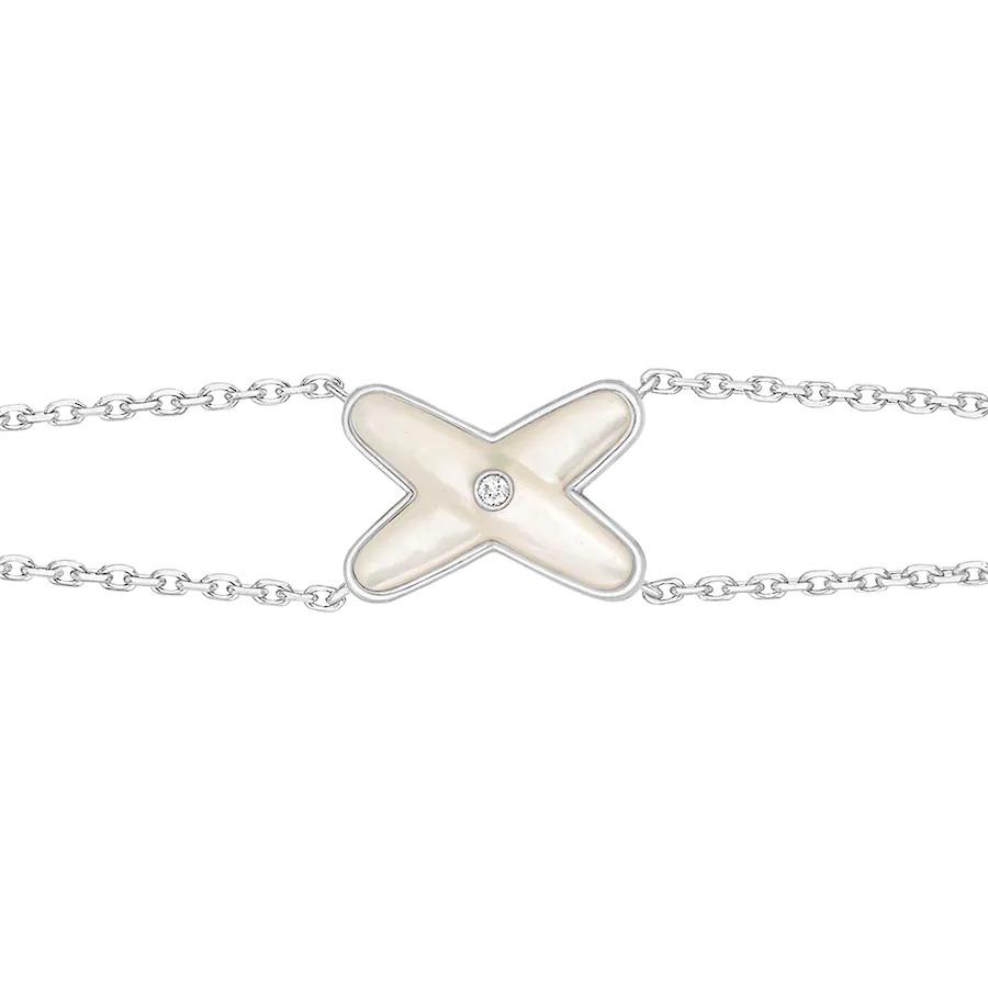 [Elowen Jewels]JEUX BRACELET WHITE MOP SILVER 1 DIAMOND