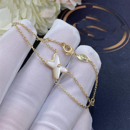 [Elowen Jewels]JEUX BRACELET WHITE MOP GOLD 1 DIAMOND