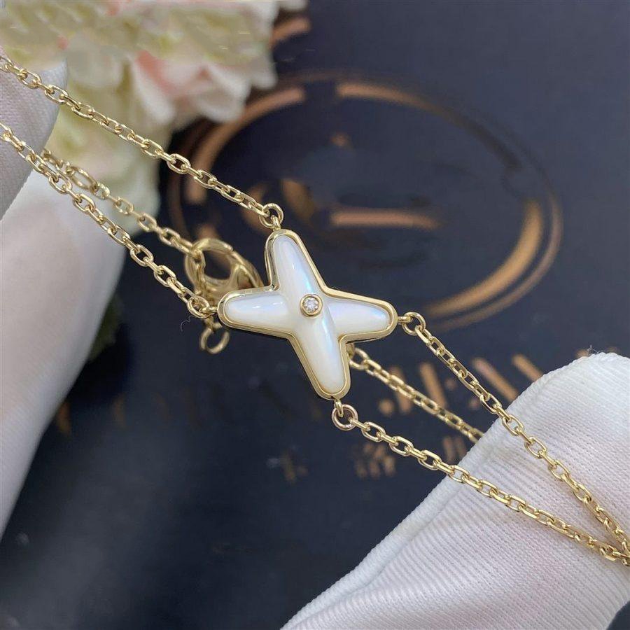 [Elowen Jewels]JEUX BRACELET WHITE MOP GOLD 1 DIAMOND