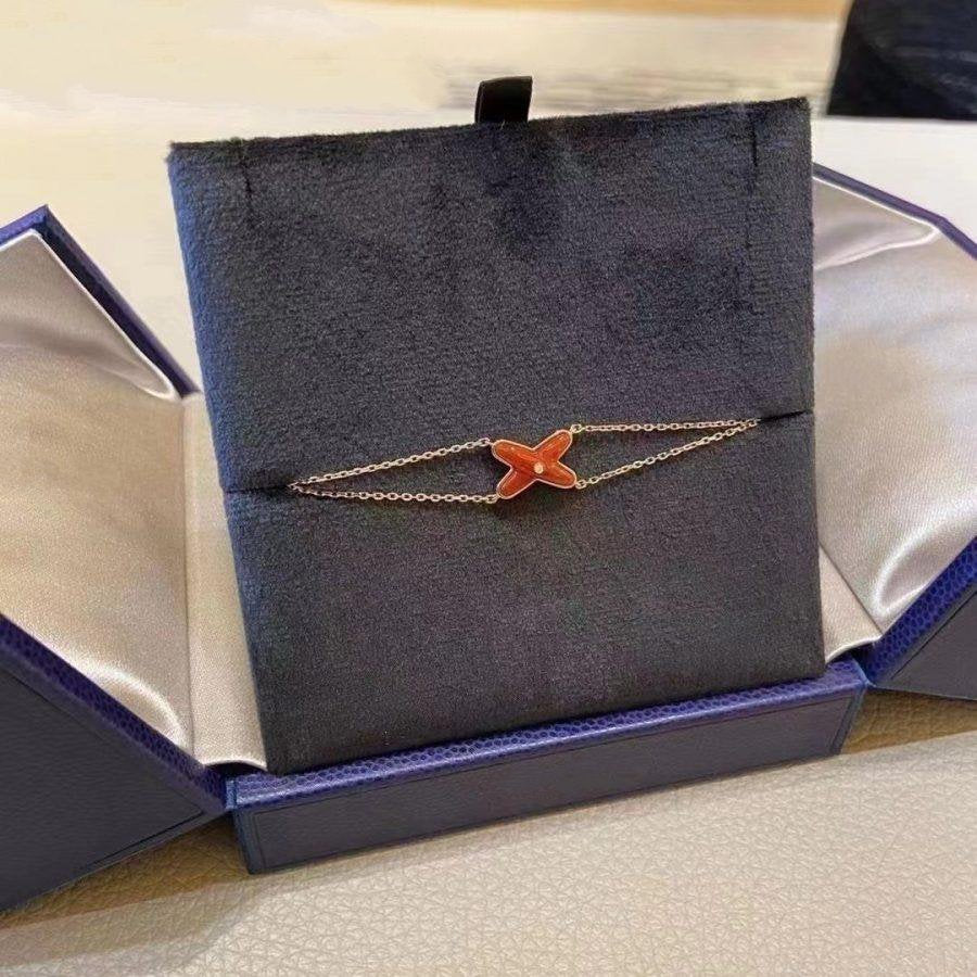 [Elowen Jewels]JEUX BRACELET CARNELIAN PINK GOLD 1 DIAMOND