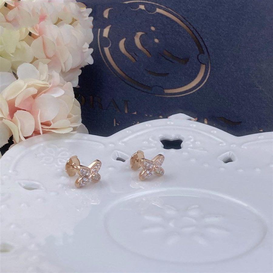 [Elowen Jewels]JEUX DE PINK GOLD DIAMOND EARRINGS