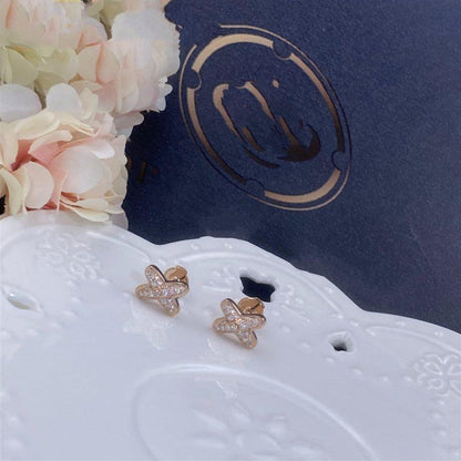 [Elowen Jewels]JEUX DE PINK GOLD DIAMOND EARRINGS