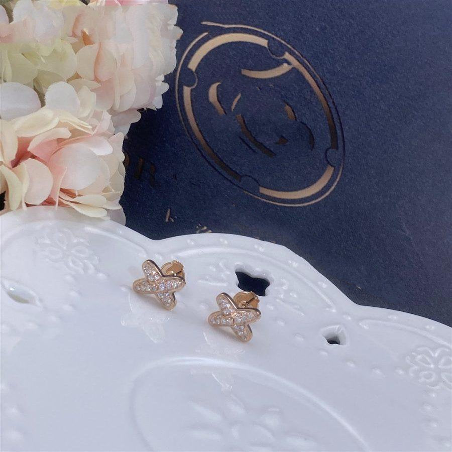 [Elowen Jewels]JEUX DE PINK GOLD DIAMOND EARRINGS