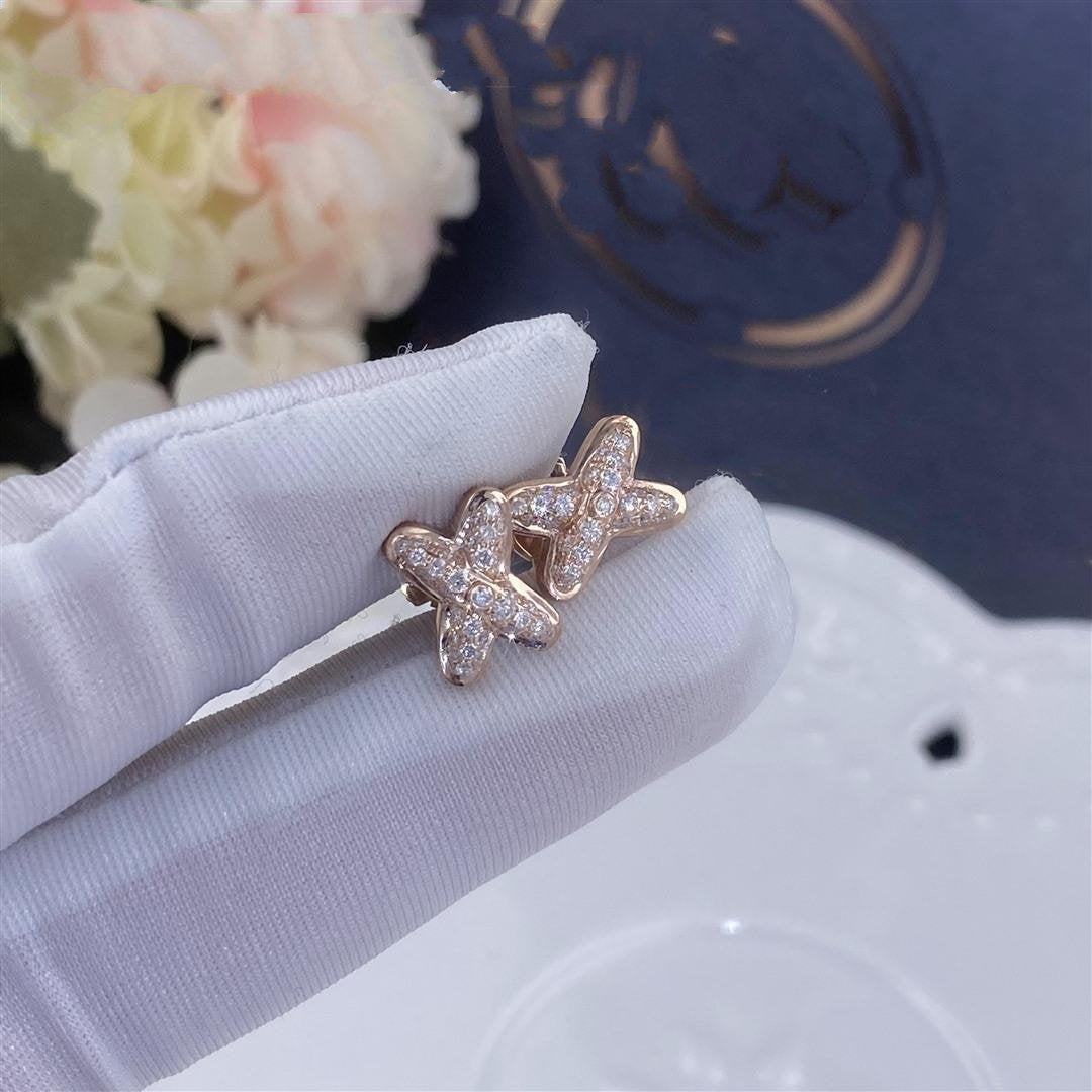 [Elowen Jewels]JEUX DE PINK GOLD DIAMOND EARRINGS