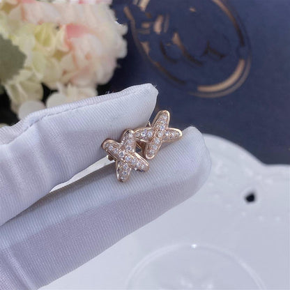 [Elowen Jewels]JEUX DE PINK GOLD DIAMOND EARRINGS