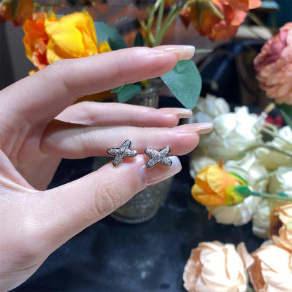 [Elowen Jewels]JEUX DE SILVER DIAMOND EARRINGS