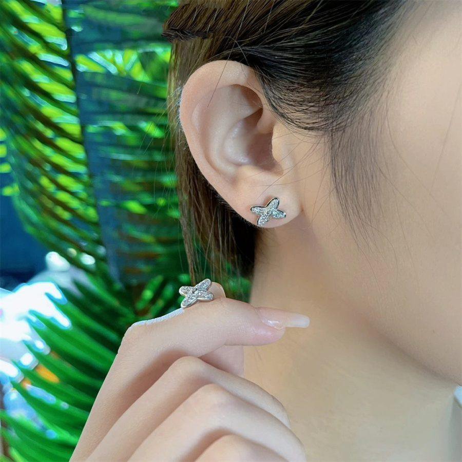 [Elowen Jewels]JEUX DE SILVER DIAMOND EARRINGS