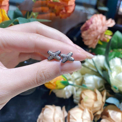 [Elowen Jewels]JEUX DE SILVER DIAMOND EARRINGS