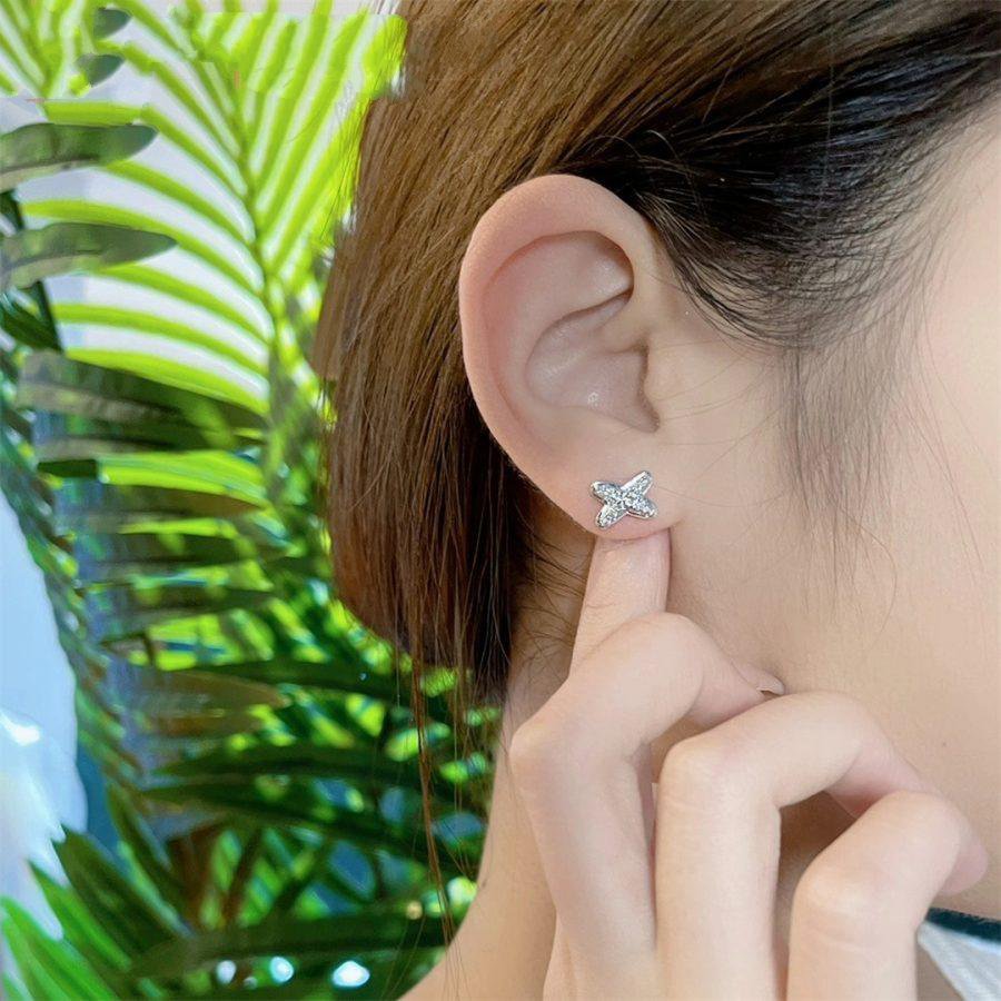 [Elowen Jewels]JEUX DE SILVER DIAMOND EARRINGS