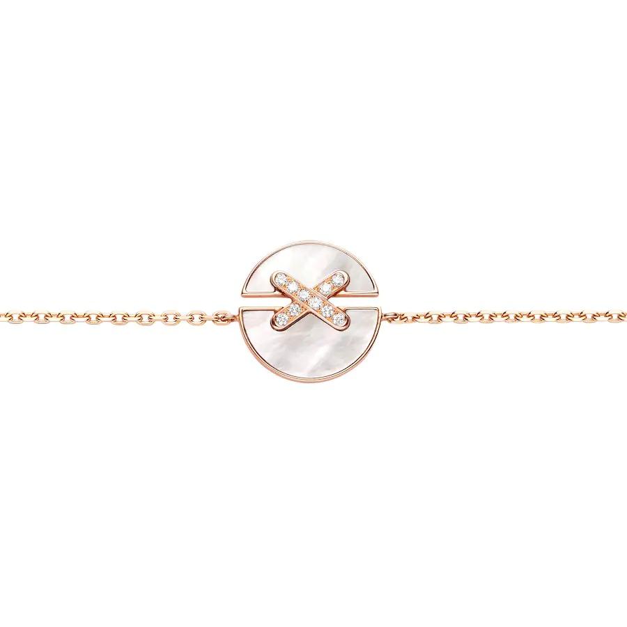 [Elowen Jewels]JEUX DE BRACELET MOP PINK GOLD DIAMONDS
