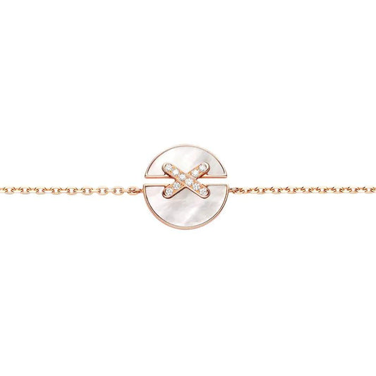 [Elowen Jewels]JEUX DE BRACELET MOP PINK GOLD DIAMONDS