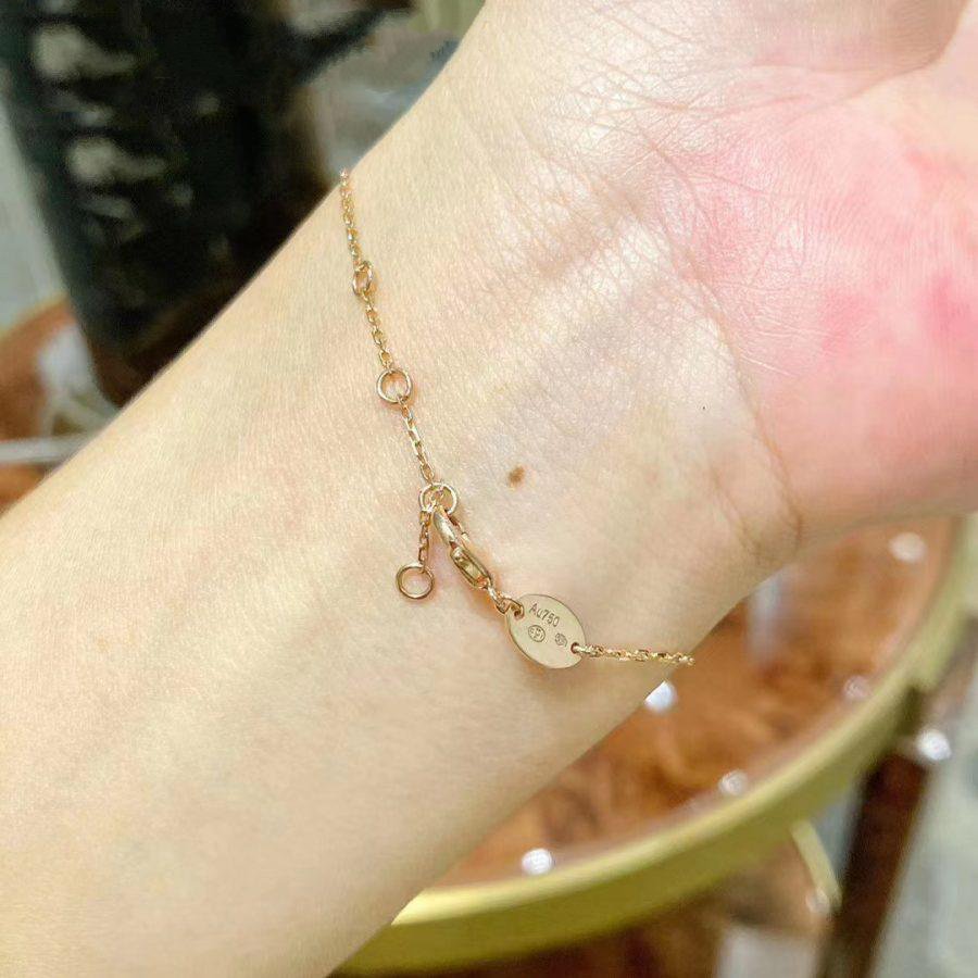 [Elowen Jewels]JEUX DE BRACELET MOP PINK GOLD DIAMONDS