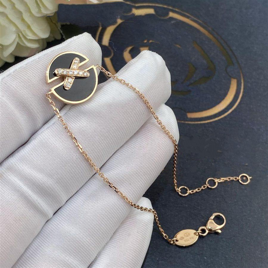 [Elowen Jewels]JEUX DE BRACELET ONYX PINK GOLD DIAMOND