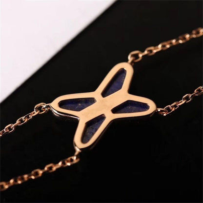 [Elowen Jewels]Hollow Design Four-Leaf Clover Flower Shape Bracelet