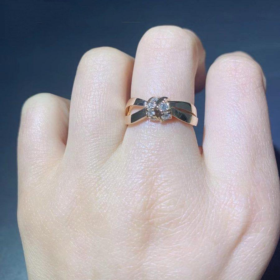 [Elowen Jewels]LIENS RING PINK GOLD DIAMOND