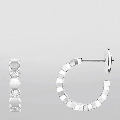 [Elowen Jewels]Hollow Design Four-Leaf Clover Flower Shape Earrings