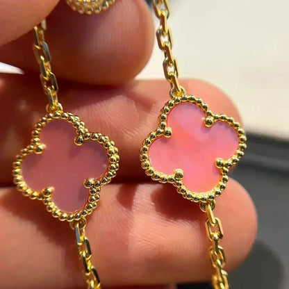 [Elowen Jewels] CLOVER 5 MOTIFS  PINK MOP BRACELET COLLECTION