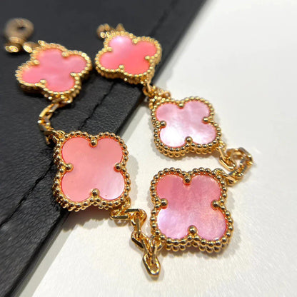 [Elowen Jewels] CLOVER 5 MOTIFS  PINK MOP BRACELET COLLECTION