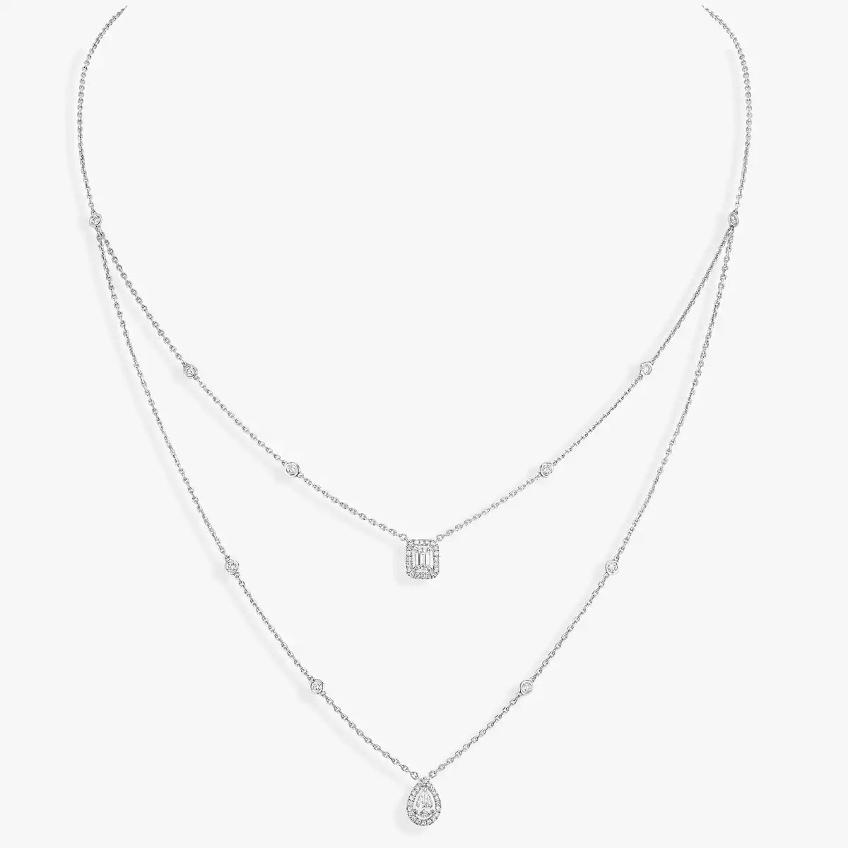 [Elowen Jewelry]Diamond Necklace My Twin 2 Rows