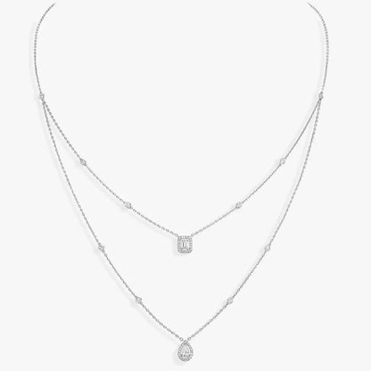 [Elowen Jewelry]Diamond Necklace My Twin 2 Rows