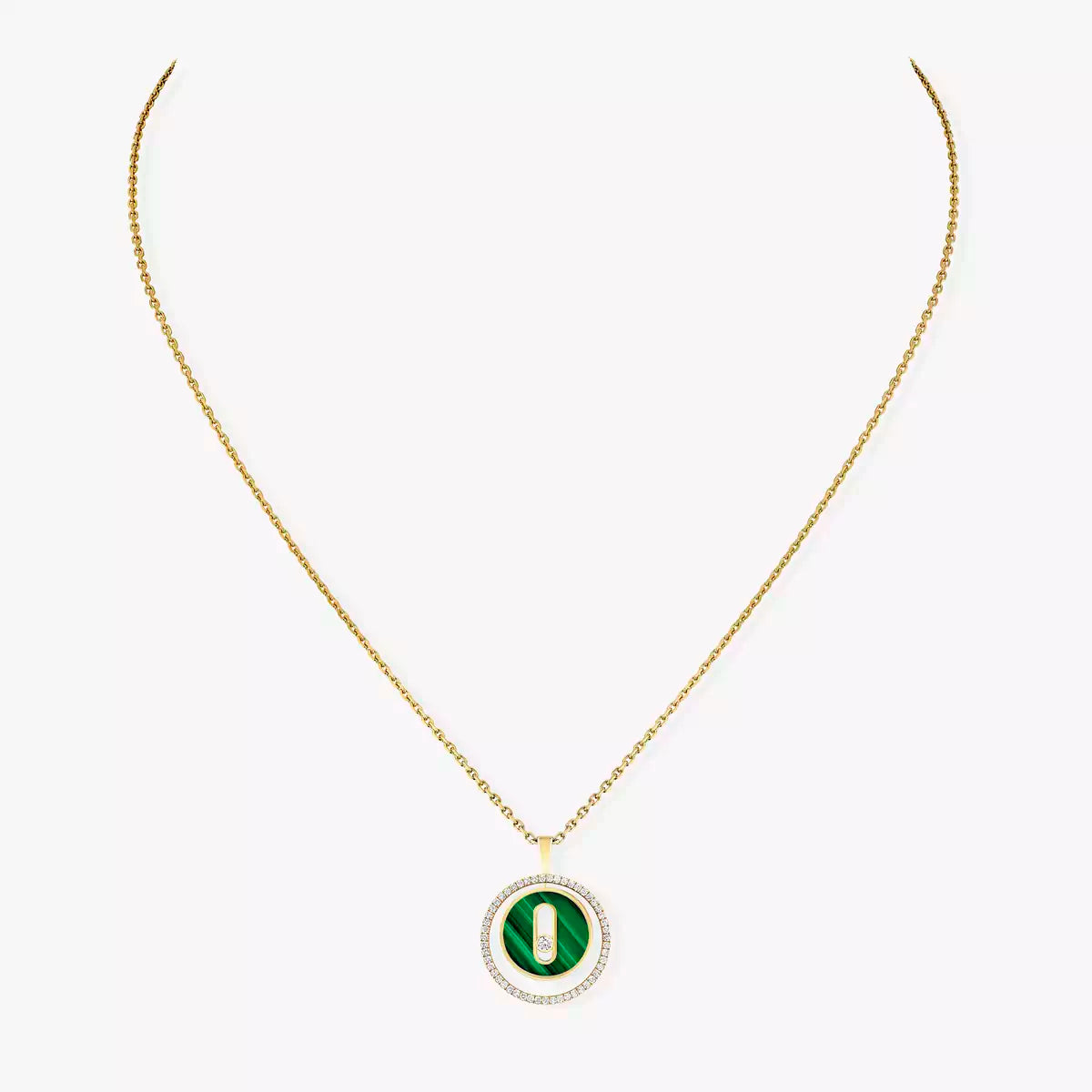 [Elowen Jewelry]Lucky Move Diamond Necklace in Rose Gold and White Mother-of-Pearl