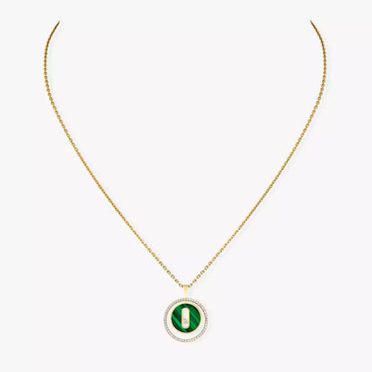 [Elowen Jewelry]Lucky Move Diamond Necklace in Rose Gold and White Mother-of-Pearl