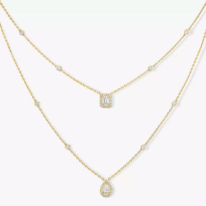 [Elowen Jewelry]Diamond Necklace My Twin 2 Rows