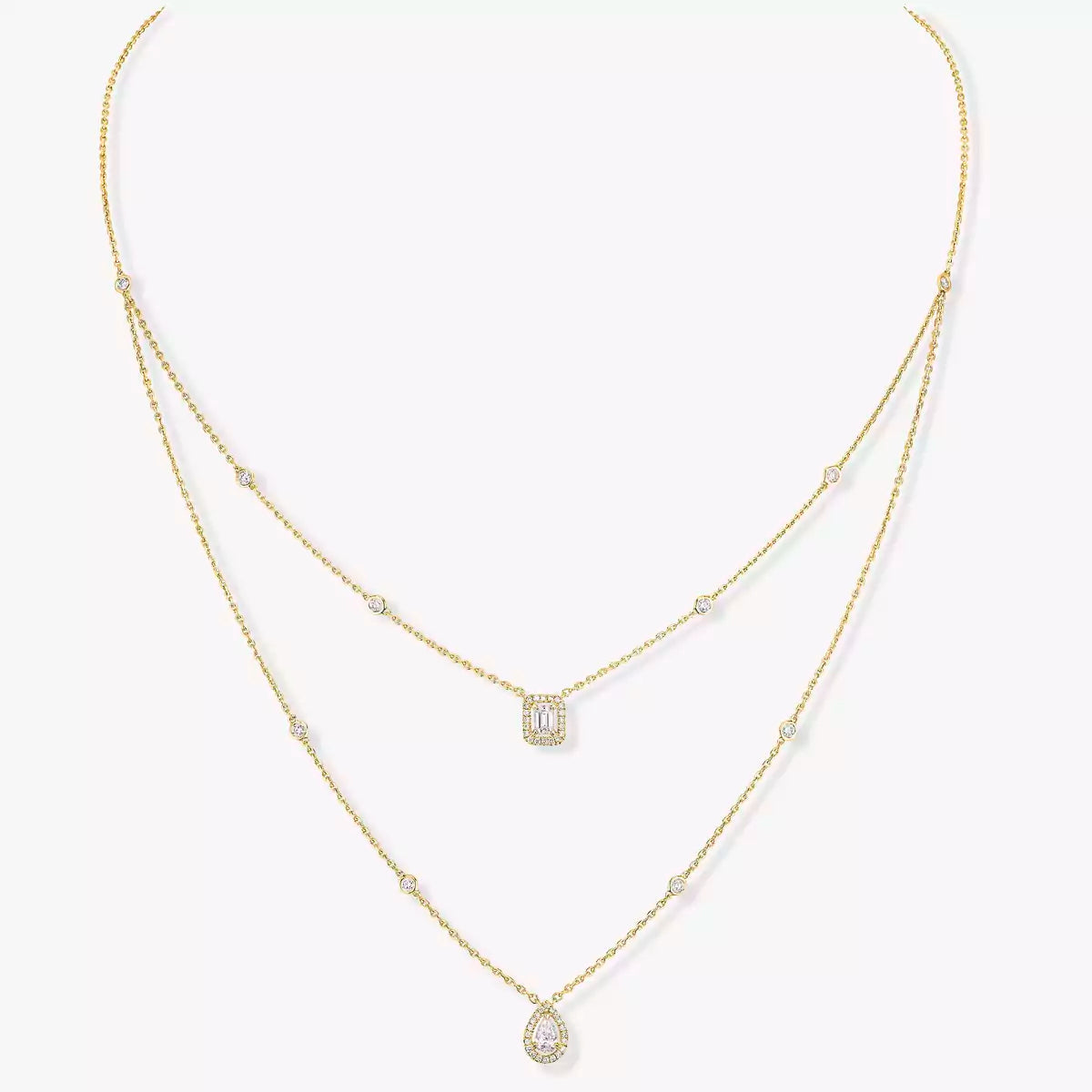 [Elowen Jewelry]Diamond Necklace My Twin 2 Rows