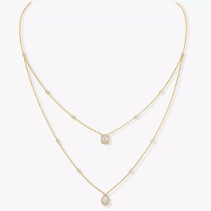 [Elowen Jewelry]Diamond Necklace My Twin 2 Rows