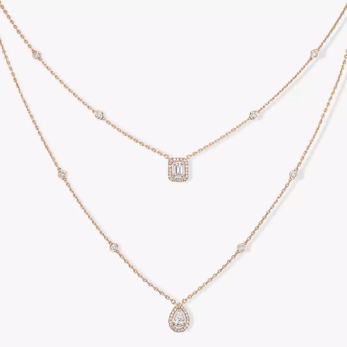 [Elowen Jewelry]Diamond Necklace My Twin 2 Rows