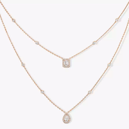 [Elowen Jewelry]Diamond Necklace My Twin 2 Rows